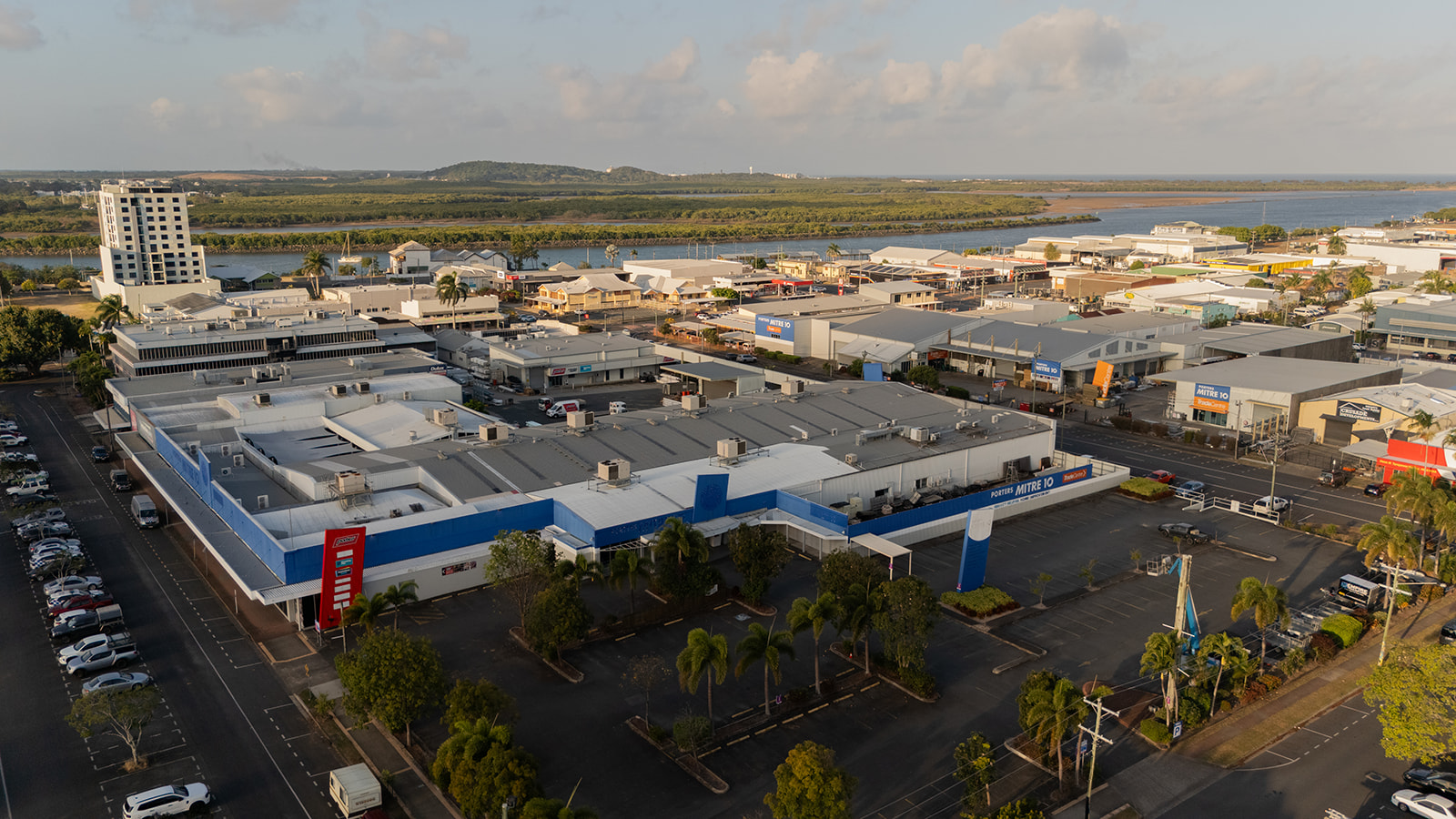 Aerial drone photography Mackay CBD